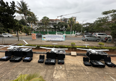 모잠비크에 수출되는 프리뉴의 재난 대응 드론 ‘VTOL 고정익’ /  프리뉴 제공 