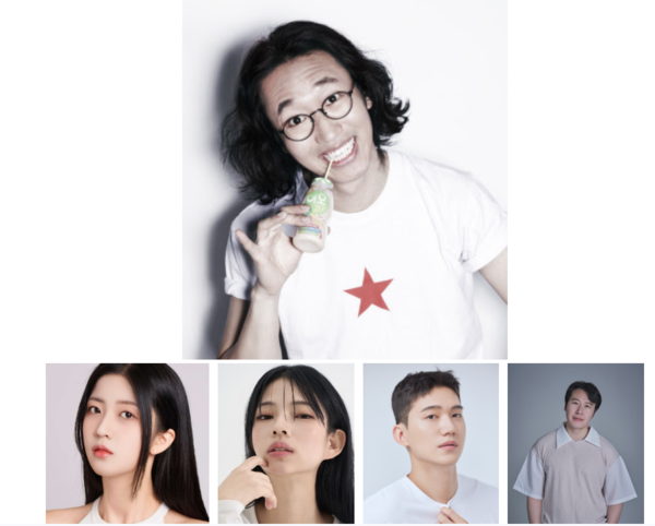 △윗줄부터 김경진, 김도연, 신상임, 장태겸, 전범준 배우 