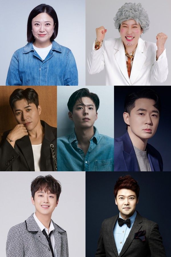 [사진 = 티엔엔터테인먼트(김숙·붐·이찬원), 김영희, 신바엔터테인먼트(김종민), 더블랙레이블(박보검), SM C&C(전현무) 제공]  