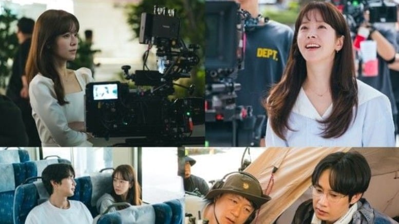 '미혼남녀의 효율적 만남' 한지민-박성훈-이기택, 도파민 터지는 삼각 로맨스의 이면! 현실은 화기애애 그 자체! 유쾌한 현장 분위기에 눈길!