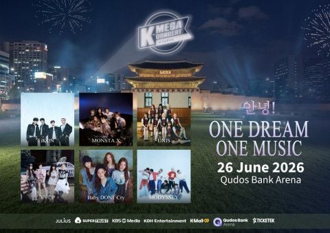 지난 6월 26일 호주 시드니 Qudos Bank Arena에서 개최된 ‘K-MEGA CONCERT in Sydney’ 공식 포스터(제공=줄리어스)
