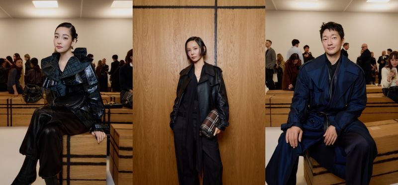 방송인 김나영과 배우 김민하·손석구가 글로벌 패션 하우스 버버리(BURBERRY)의 2027 여름 컬렉션 패션쇼 참석 차 런던 패션위크 현장을 찾았다. 앞서 김나영과 김민하는 인천국제공항을 통해 출국하며 감각적인 공항패션으로 눈길을 사로잡았다. 김나영은 유려한 실루엣의 티크힐 카 코트와 캐시미어 스웨터, 스몰 체크 코츠월드 토트백을 매치해 미니멀하면서도 세련된 스타일을 완성했다. 함께 출국한 김민하는 개버딘 레이크필드 트렌치 재킷과 캐시미어 폴로셔
