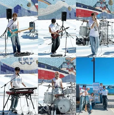 밴드 캐치더영, 부산 거리 위 '떼창의 낭만'…야외 버스킹 성료