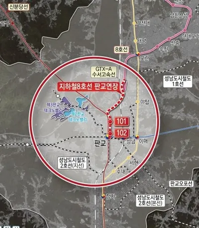 지하철 8호선 판교연장사업 국토부 투자심사 통과