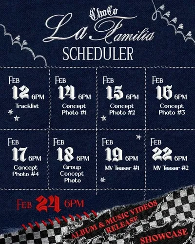 조Pd의 ‘ChoCo La Familia’ 스케줄 포스터 전격 공개! 베일에 가려진 멤버는 누구?