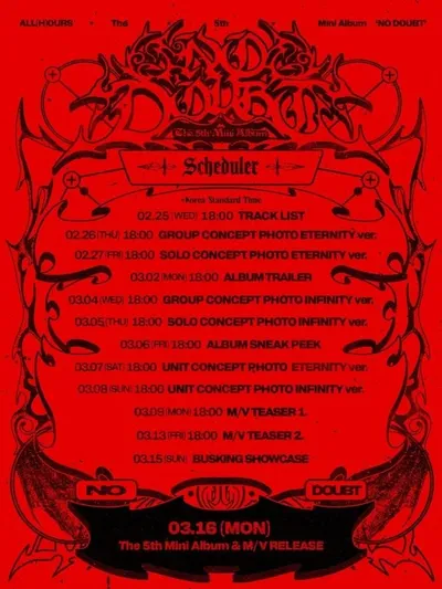 올아워즈, 3월 16일 새 앨범 'NO DOUBT'로 컴백 확정!