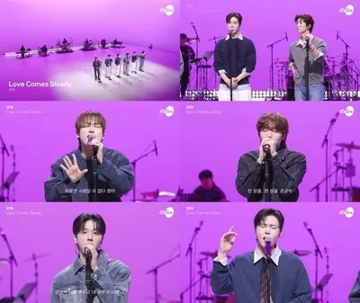 ‘잇츠라이브’ SF9, ‘Love Comes Slowly’ 밴드 라이브 완벽 소화...섬세한 보컬 하모니