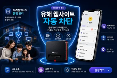 자녀가 접속하는 도박·마약·성인사이트, "이제 보안 Wi-Fi 공유기가 막는다"