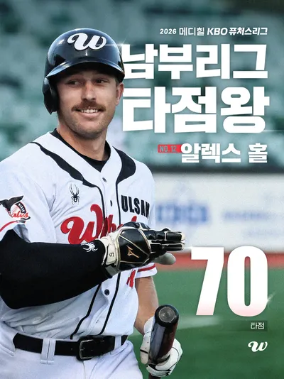 울산웨일즈 알렉스 홀, 창단 첫 개인타이틀 수상. ‘남부리그 타점왕’ 등극