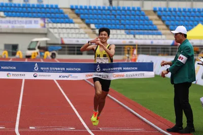건국대 육상부 김홍록 선수, 제105회 전국체전 하프마라톤 금메달